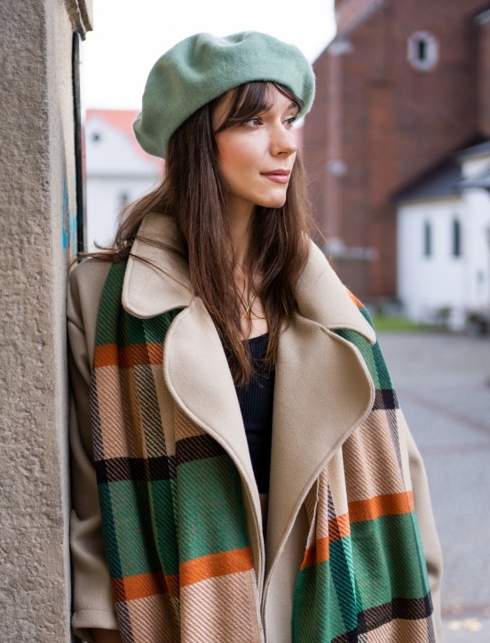 Szal SZ22277 AUTUMN CHECKER